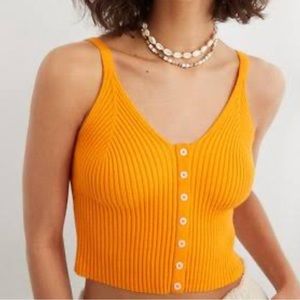 Aerie button front sweater crop